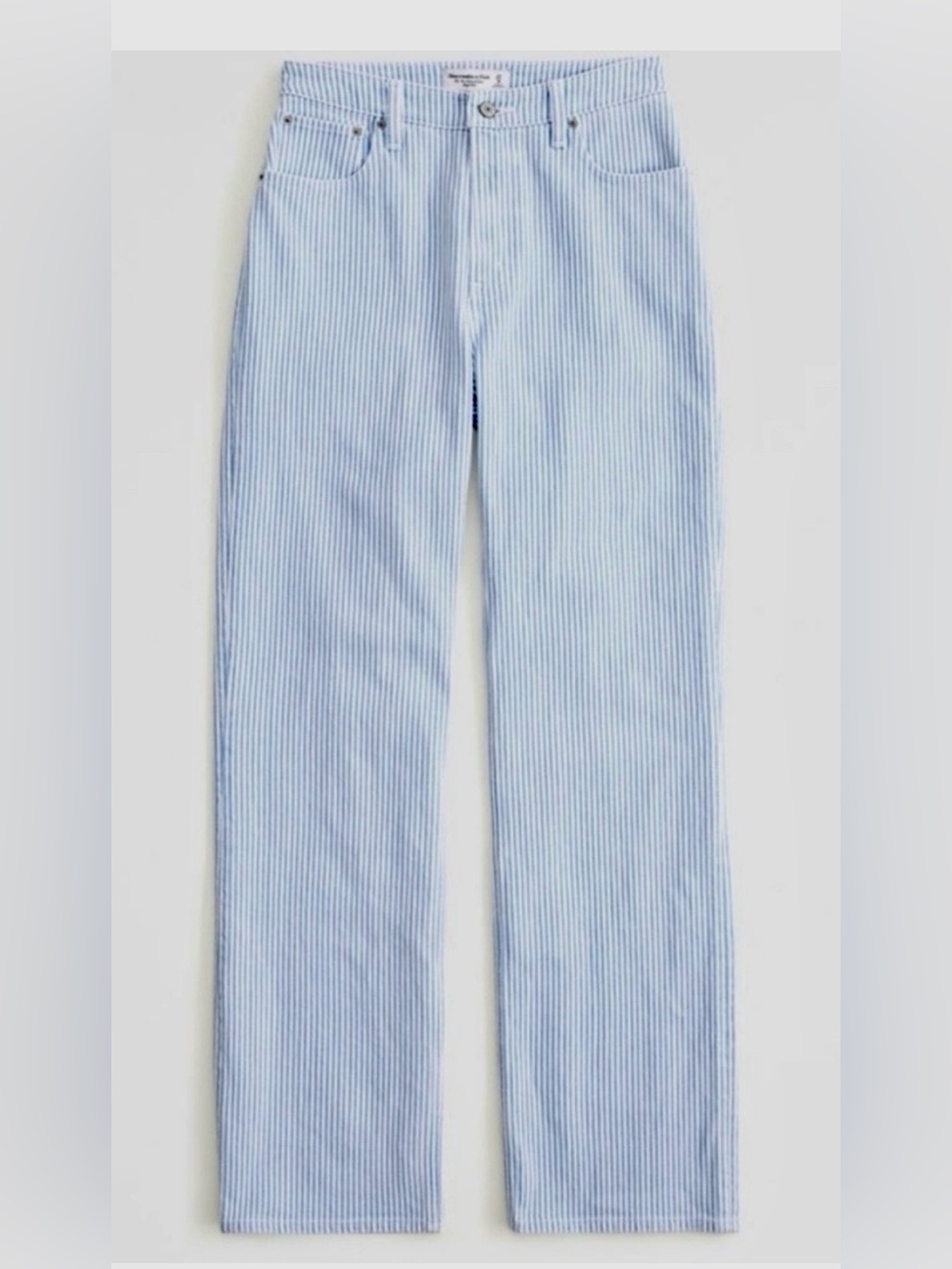 Abercrombie & Fitch 90s relaxed Blue Pinstripe Jeans - Curve Love